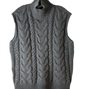 Frame Gray Cable Knit women’s Sweater Vest size L